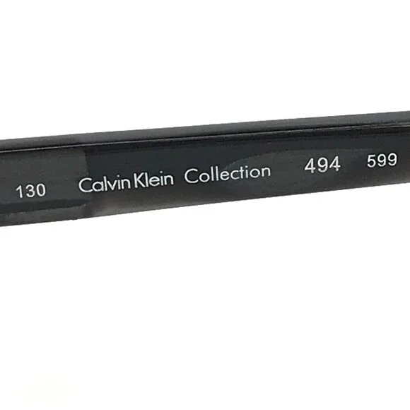 Calvin Klein Eyeglasses Frames 494 599 Black Gray Tortoise Half Rim 52-16-130